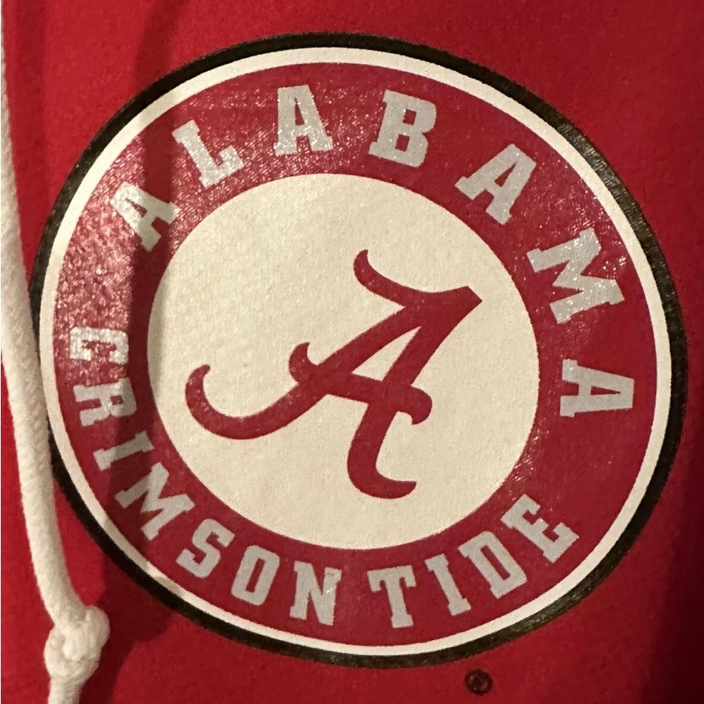 Alabama Crimson Tide Mitchell & Ness NCAA Large Windbreaker Jacket Black Red NWT - Picture 3 of 5